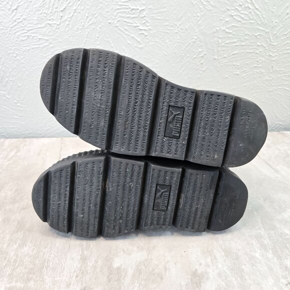 Rihanna FENTY PUMA Chelsea Shoe Boots Size 6 Black Pull on Biker Moto Booties - Picture 7 of 13